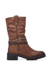 Moda In Pelle Beckette Multi Buckle Mid Height Cleated Ankle Boots - Image 1 of 4