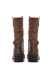 Moda In Pelle Beckette Multi Buckle Mid Height Cleated Ankle Boots - Image 3 of 4