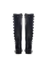 Moda In Pelle Irenne Long Covered Button Cleated Boots - Image 3 of 4