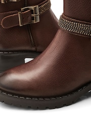 Moda In Pelle Cataner Two Buckle Strap Biker Boots - Image 4 of 4