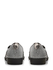 Moda in Pelle Grey Franzie Snaffle Trim Slippers Cut Loafers - Image 3 of 4