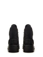 Moda in Pelle Aleyza Black Full Glitz Lace-Up Ankle Boots - Image 3 of 4