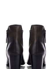 Moda in Pelle Lakayla Black Block Heel Ankle Boots With Decorative Outside Zip - Image 3 of 4