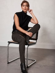 Mint Velvet Khaki Clean Cargo Jeans - Image 5 of 8