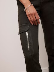 Mint Velvet Khaki Clean Cargo Jeans - Image 6 of 8