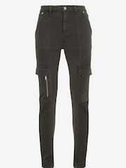Mint Velvet Khaki Clean Cargo Jeans - Image 7 of 8