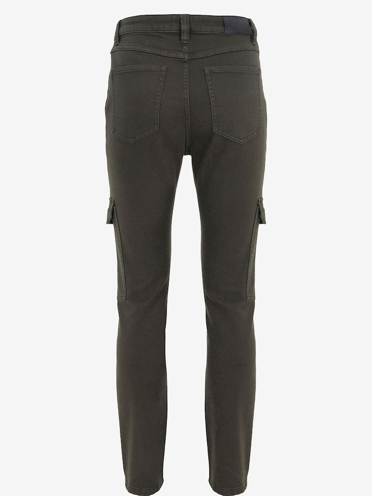 Mint Velvet Khaki Clean Cargo Jeans - Image 8 of 8