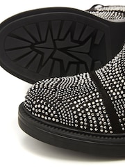 Moda in Pelle Aleyza Black Full Glitz Lace-Up Ankle Boots - Image 4 of 4