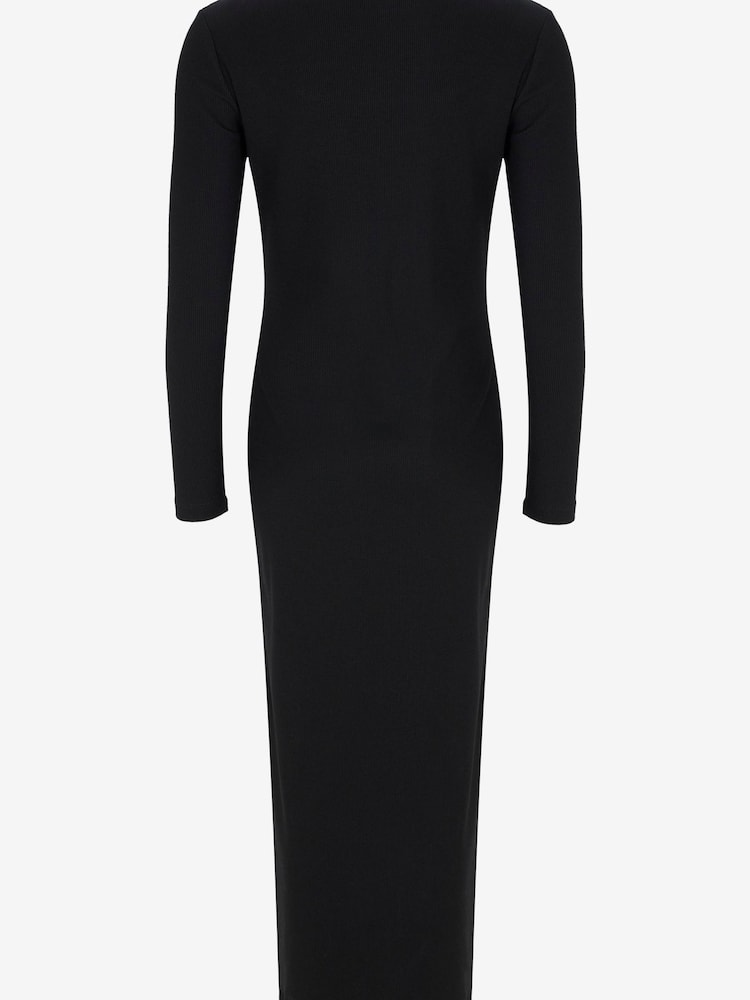 Mint Velvet Black Jersey Midi Dress - Image 4 of 4