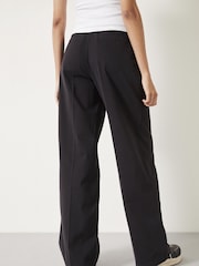 Hush Black Camille Flat Front Cotton Trousers - Image 2 of 5