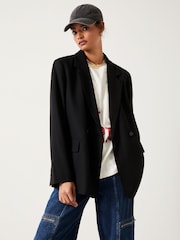 Hush Black Double Breasted Blazer - Image 1 of 5