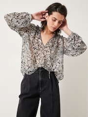 Hush Natural Alicia Gathered Blouse - Image 1 of 5