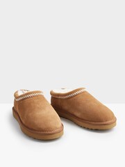 Hush Brown Padded Collar Snug Slippers - Image 1 of 5