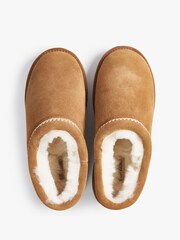 Hush Brown Padded Collar Snug Slippers - Image 4 of 5