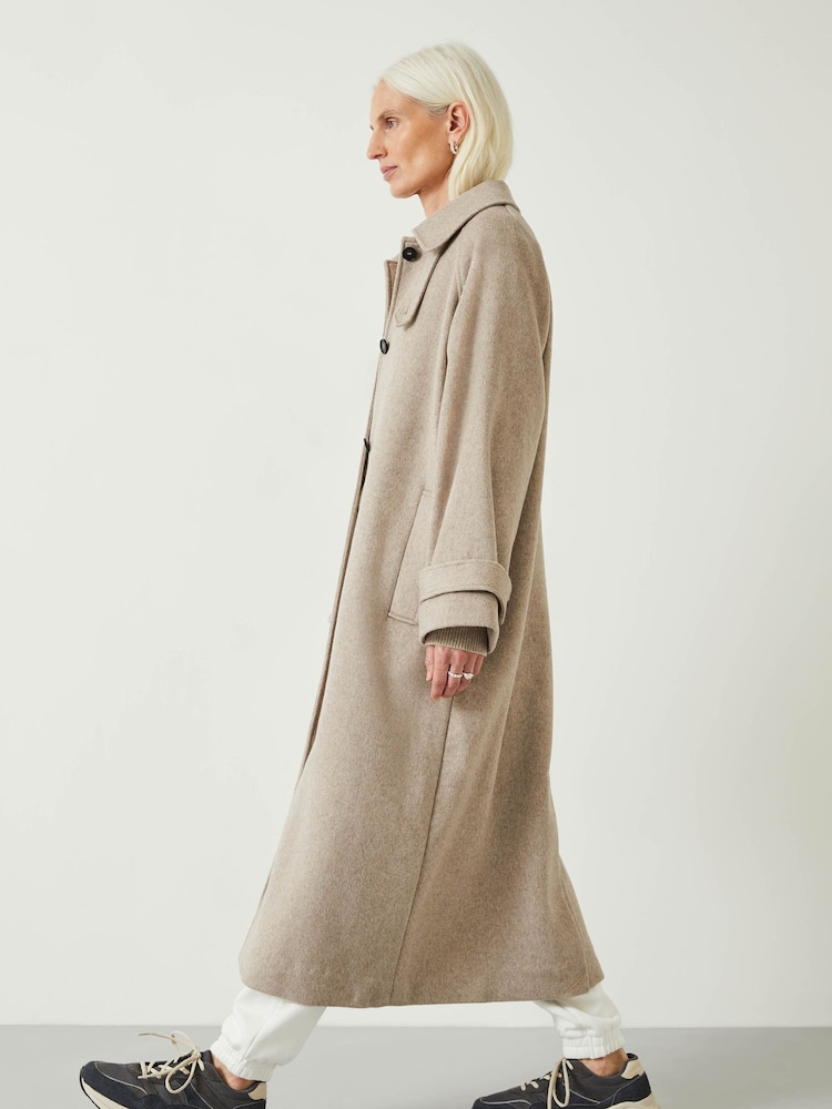 Hush Natural Marlowe Relaxed Raglan Coat - Image 3 of 6
