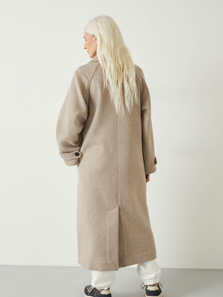 Hush Natural Marlowe Relaxed Raglan Coat - Image 4 of 6