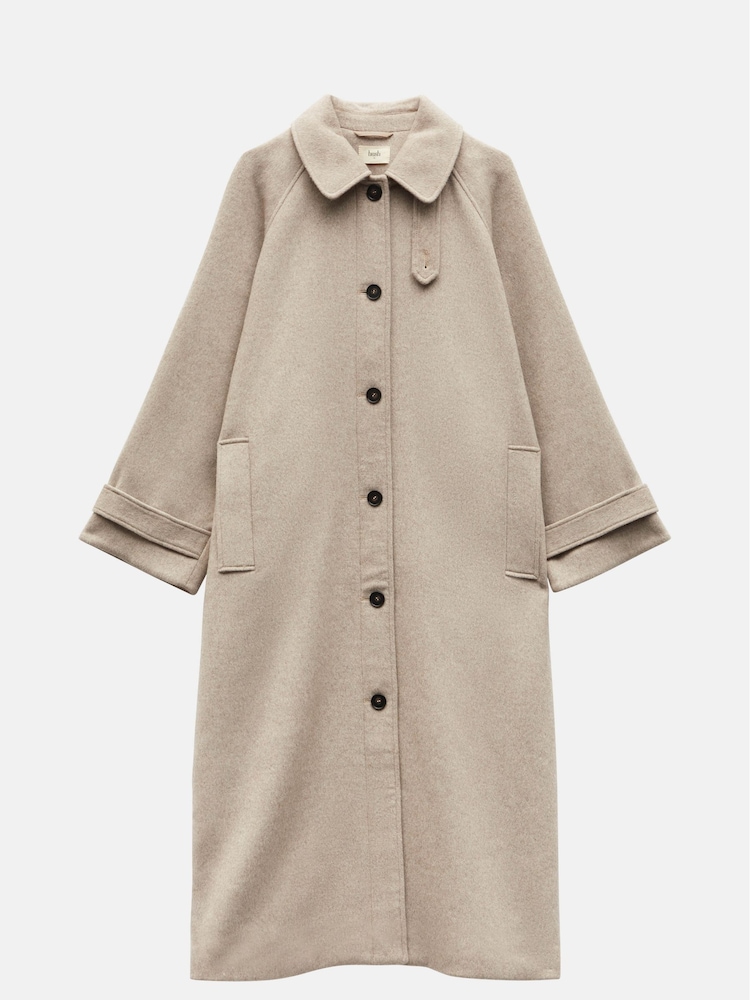 Hush Natural Marlowe Relaxed Raglan Coat - Image 6 of 6