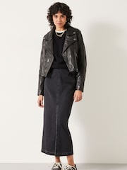 Hush Black Rachel Denim Maxi Skirt - Image 1 of 5