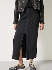 Hush Black Rachel Denim Maxi Skirt - Image 3 of 5