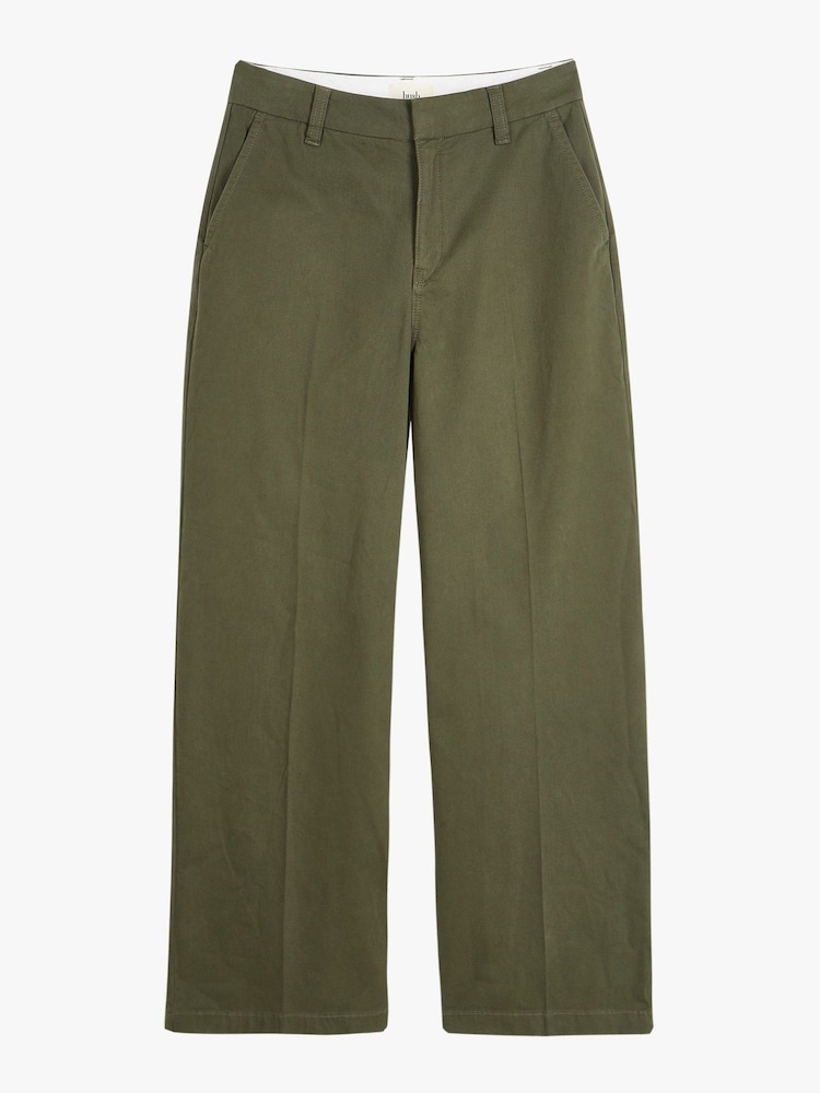 Hush Green Camille Flat Front Cotton Trousers - Image 5 of 5 Hush Green Camille Flat Front Cotton Trousers - Image 5 of 5