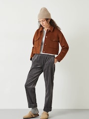 Hush Grey Lisa Corduroy 100% Cotton Trousers - Image 2 of 5