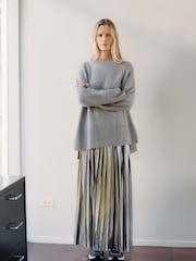 Hush Silver Raven Pleated Maxi Skirt - Image 1 of 5