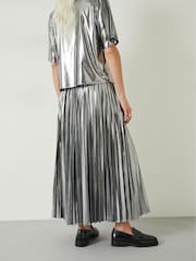 Hush Silver Raven Pleated Maxi Skirt - Image 2 of 5