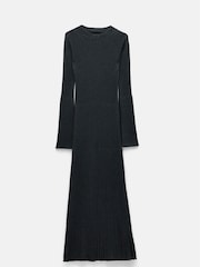 Hush Grey Karo Ribbed Knitted Dress - Image 5 of 5