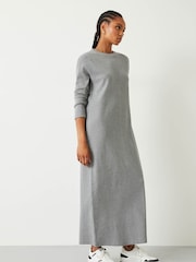 Hush Grey Mel Ribbed Maxi Jersey Dress - Image 3 of 5