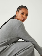 Hush Grey Mel Ribbed Maxi Jersey Dress - Image 4 of 5