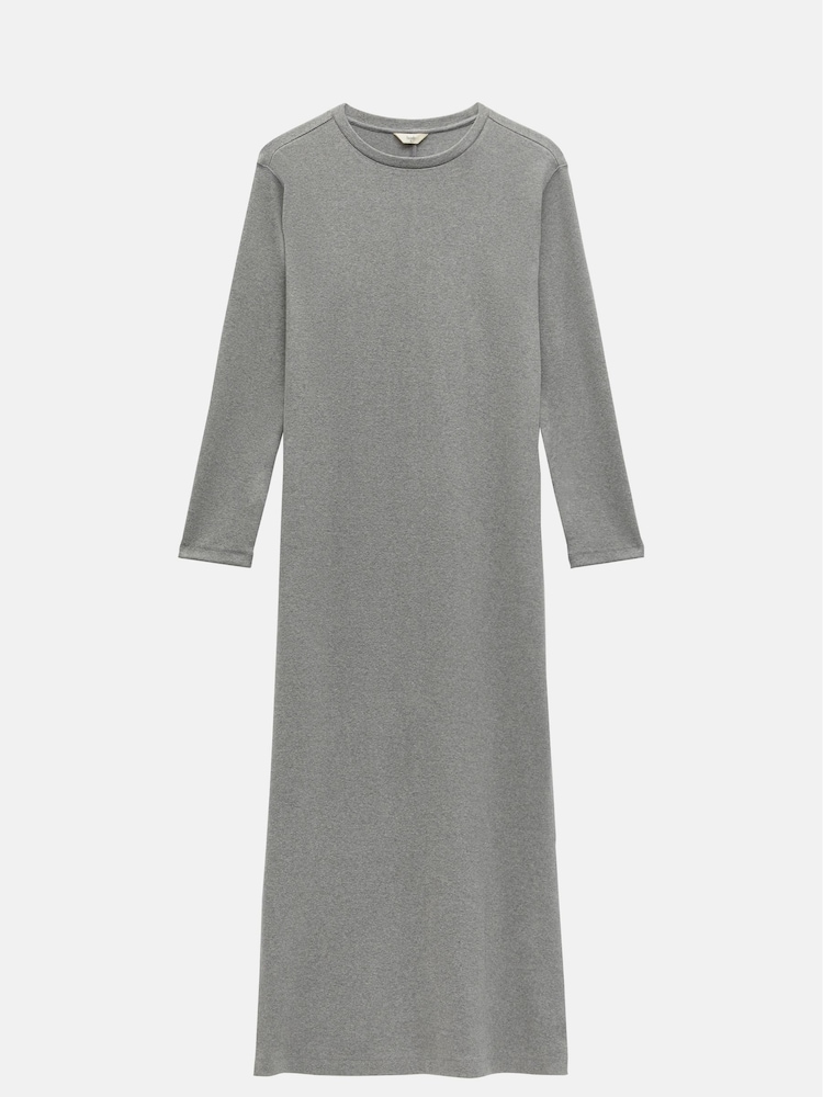 Hush Grey Mel Ribbed Maxi Jersey Dress - Image 5 of 5