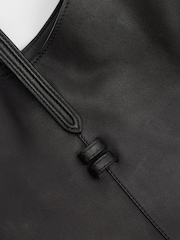 Hush Black Isla Leather Scoop Tote Bag - Image 4 of 4