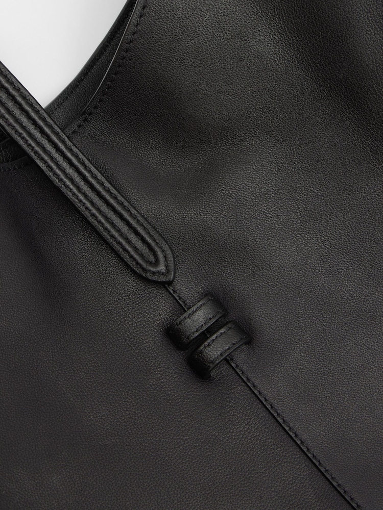 Hush Black Isla Leather Scoop Tote Bag - Image 4 of 4