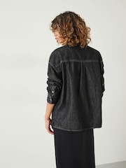 Hush Black Daya Denim 100% Cotton Shirt - Image 2 of 5