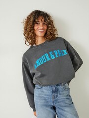 Hush Grey Lamour and Paix Sweatshirt - Image 1 of 5
