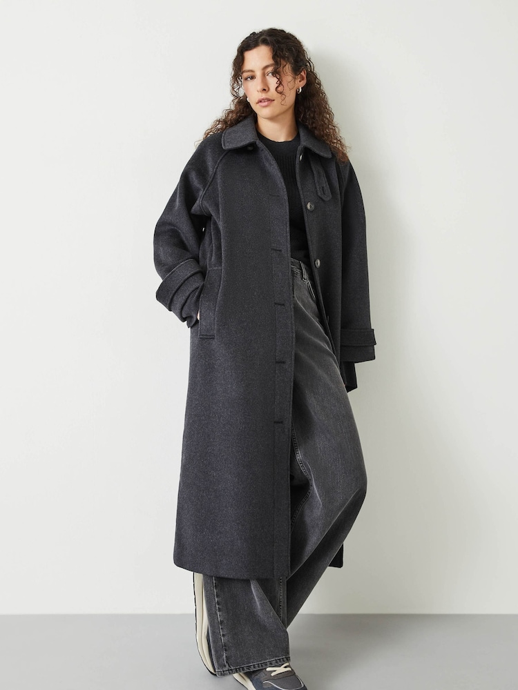 Hush Grey Marlowe Relaxed Raglan Coat - Image 1 of 5