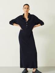Hush Blue Mazie Midi Jersey Dress - Image 1 of 5