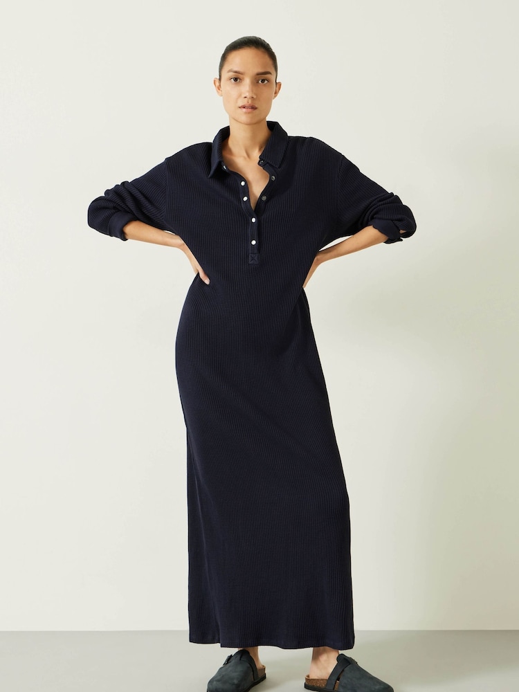 Hush Blue Mazie Midi Jersey Dress - Image 1 of 5