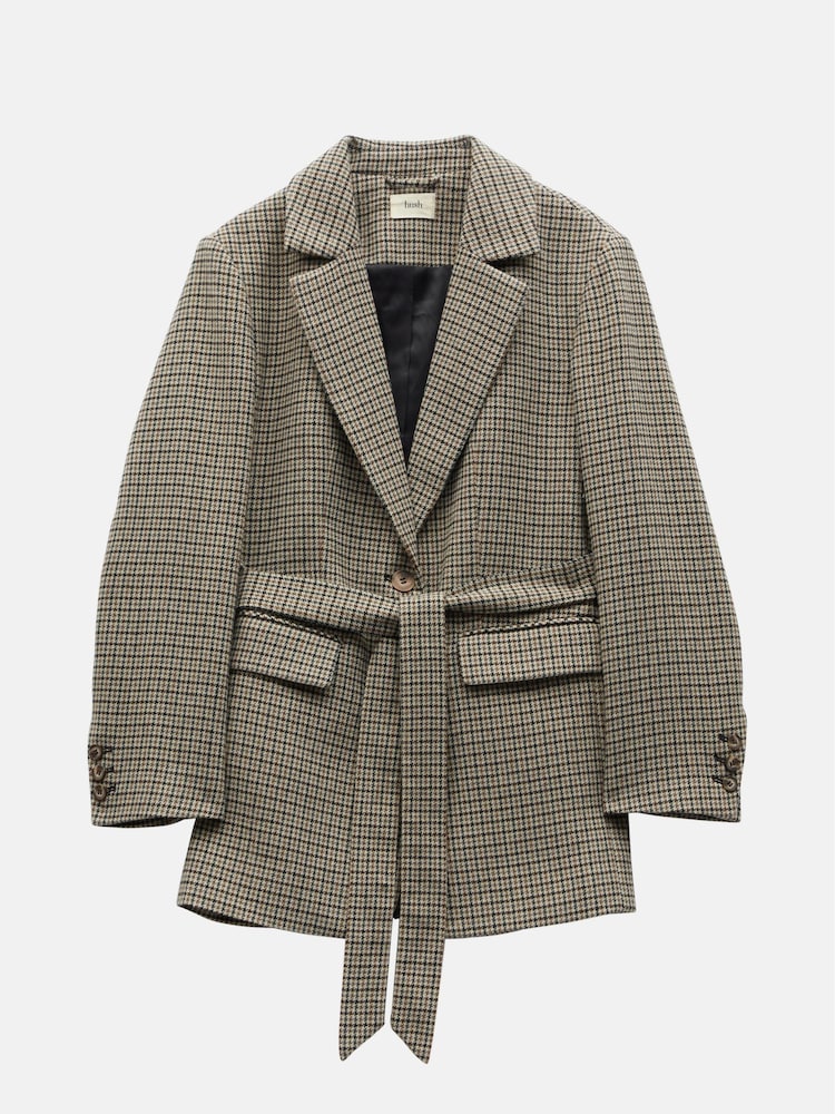 Hush Brown Esmae Checked Blazer - Image 6 of 6