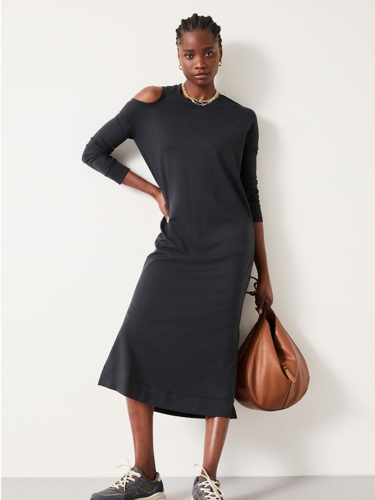Hush Black Neena Cut Out Midi Dress - Image 1 of 5