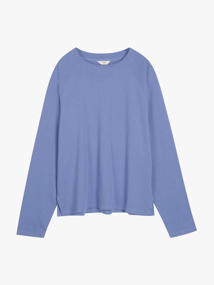 Hush Icy Blue Matilda Cotton Raglan 100% Cotton Top - Image 4 of 4 Hush Icy Blue Matilda Cotton Raglan 100% Cotton Top - Image 4 of 4