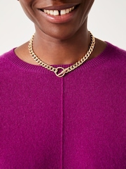 Hush Purple Saphira Cashmere Jumper - Image 4 of 5