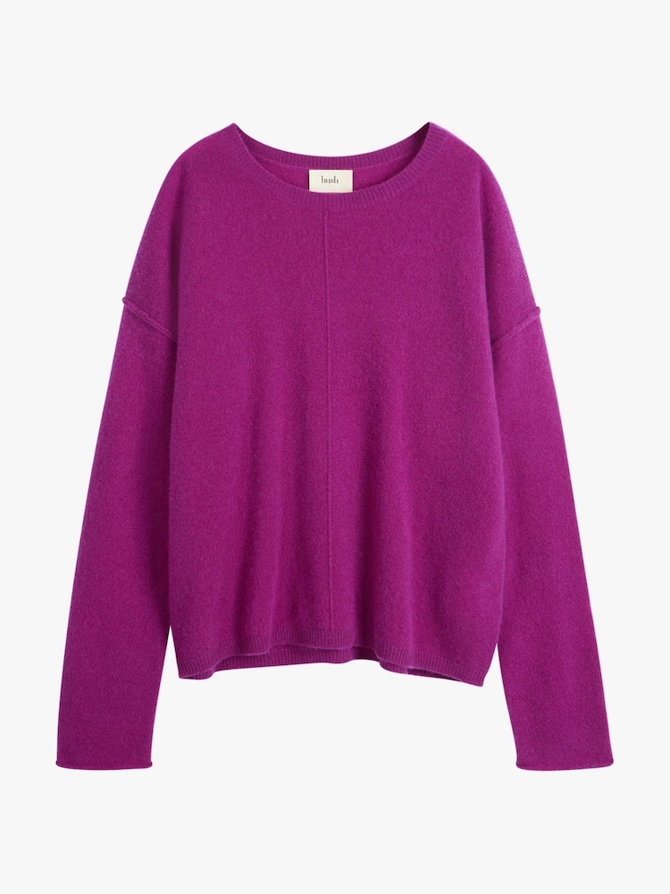 Hush Purple Saphira Cashmere Jumper - Image 5 of 5