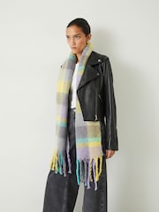 Hush Green Asteria Check Scarf - Image 1 of 3
