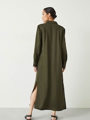 Hush Green Toria Midi Shirt Dress - Image 2 of 5
