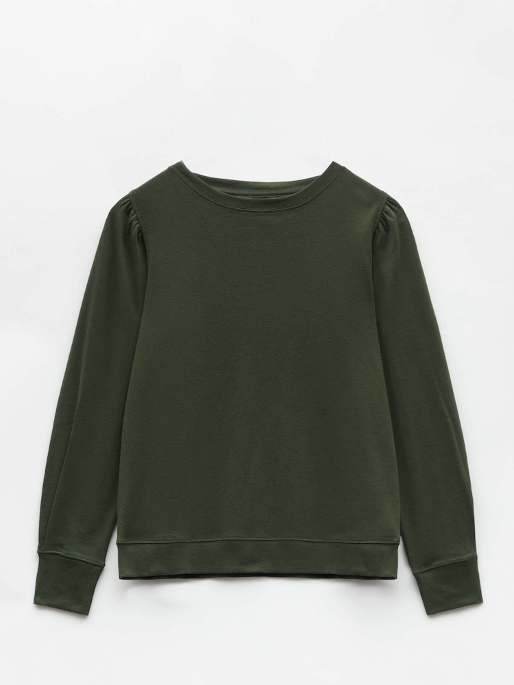Olivgrün - Hush Emily – Top aus 100 % Baumwolljersey mit Puffärmel - Bild 5 von 5 Olivgrün - Hush Emily – Top aus 100 % Baumwolljersey mit Puffärmel - Bild 5 von 5