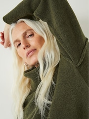 Hush Green Cropped Roll Neck Jumper - Image 4 of 5