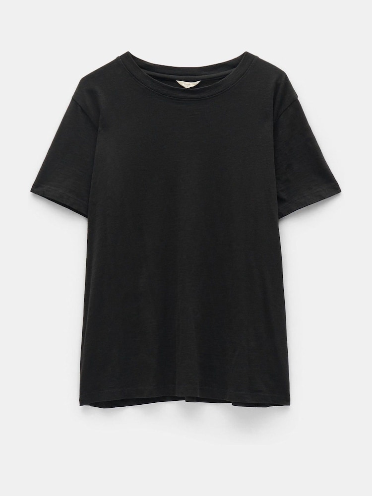Hush Black Hattie 100% Cotton Slub Crew Neck T-Shirt - Image 5 of 5