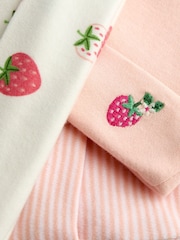Jojo Maman Bébé Pink Strawberry 3-Pack Hats - Image 8 of 8
