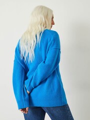 Hush Blue Maren Crew Neck Knitted Jumper - Image 2 of 5